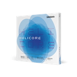 Retail packaging sleeve for the D'Addario Helicore 3/4 scale double bass stranded steel core 4-string set