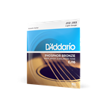 A single set package of D'Addario EJ16 Light Phosphor Bronze acoustic guitar strings.