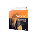 A single set package of D'Addario EJ10 Extra Light 80/20 Bronze acoustic guitar strings.