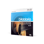 A single set package of D'Addario EJ11 Light 80/20 Bronze acoustic guitar strings.