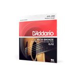 A single set package of D'Addario EJ12 Medium 80/20 Bronze acoustic guitar strings.