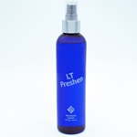 Bottle of LT Freshen Spray by Lung Trainers for instrument and mouthpiece cleaning