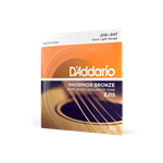 A single set package of D'Addario EJ15 Extra Light Phosphor Bronze acoustic guitar strings.