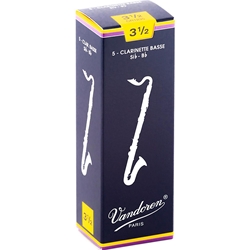 Individual Vandoren Traditional Bass Clarinet Reed Strength 3.5 on display at MusicMasters Tallahassee