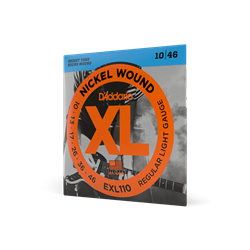 Pack of D'Addario EXL110 Nickel Wound Electric Guitar Strings Regular Light Gauge 10-46