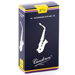 <b>Vandoren Alto Sax Reed #2.5</b> -<i> PER REED*</i>