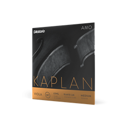 D'Addario Kaplan Amo 16"-16.5" viola string set packaging and synthetic core strings